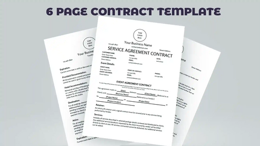 Professional Minimal Business Service Agreement Contract Template
