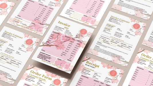 Floral Stationery Templates Bundle for Florists, Event & Wedding Planner Small Businesses