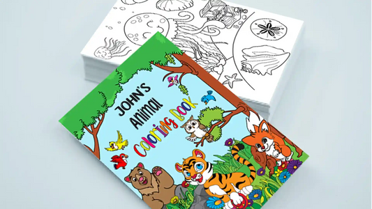 Personalized Woodland Wedding Coloring Book Baby Shower-Bridal Shower Games